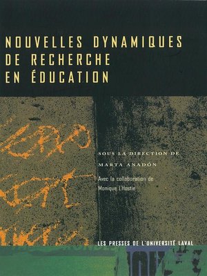 cover image of Nouvelles dynamiques de recherche en éducation